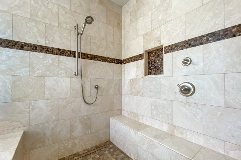 Shower with Built-in Bench and Niches
