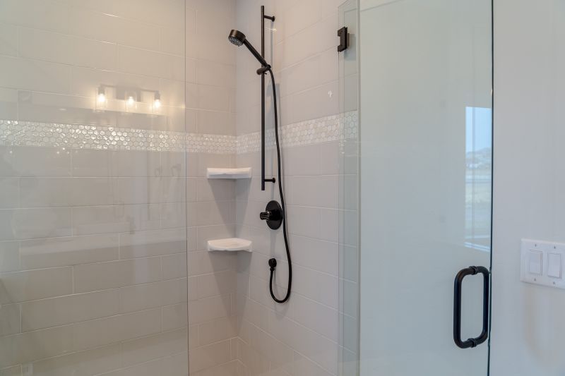 Tile Shower with Modern Fixtures